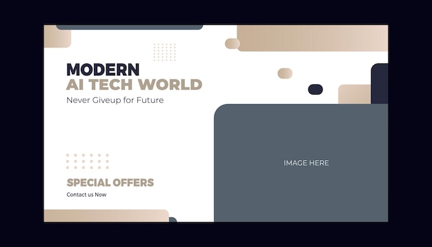 Modelo de diseño de banner de anuncio profesional moderno