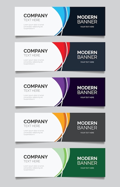 Modelo de diseño de banner moderno