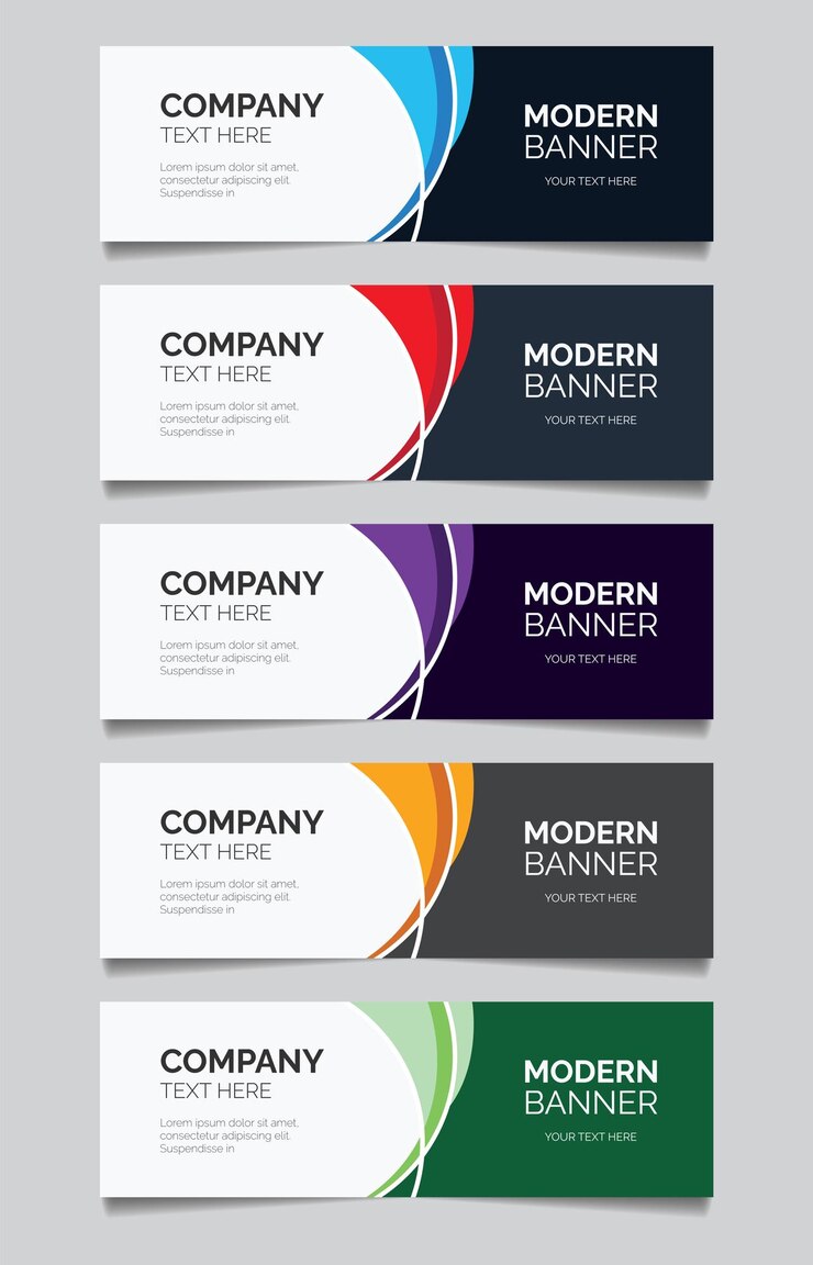 Modelo de diseño de banner moderno