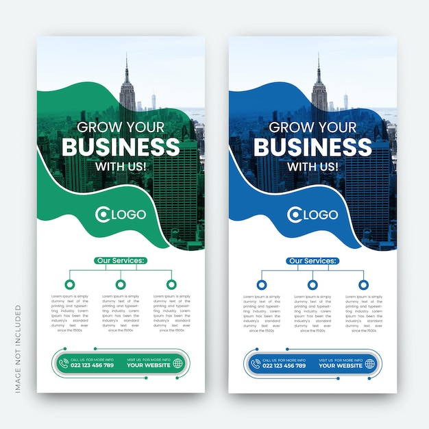 Modelo de diseño de banner o tarjeta de rack para conferencias de negocios modernas