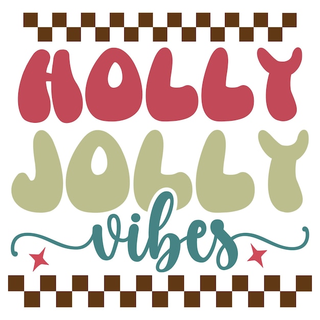Modelo de diseño de camisetas SVG de Navidad retro