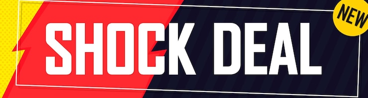 Vector modelo de diseño de cartel de venta de choque banner de descuento para tienda o tienda en línea
