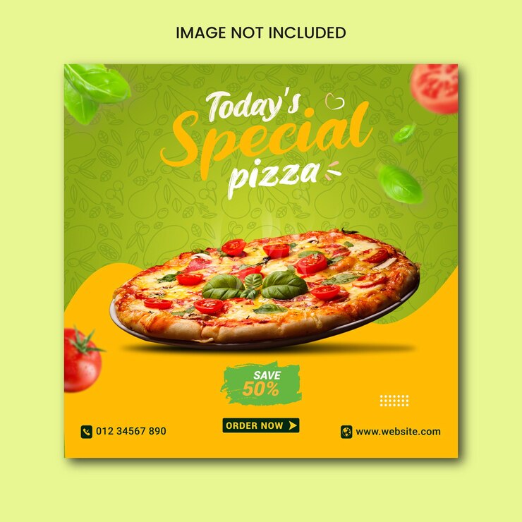 modelo de diseño de carteles de redes sociales de restaurantes