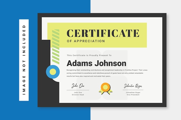 Modelo de diseño del certificado de aprecio