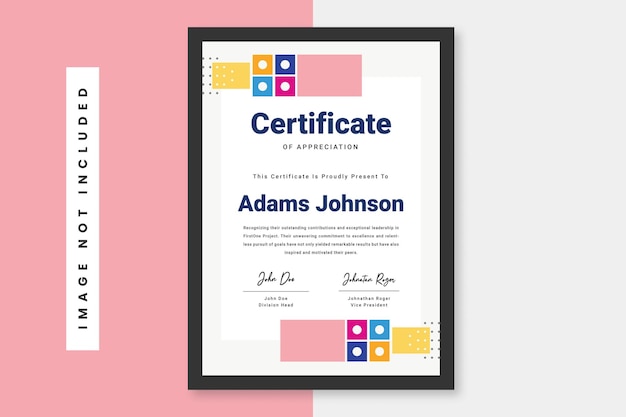 Modelo de diseño del certificado de aprecio