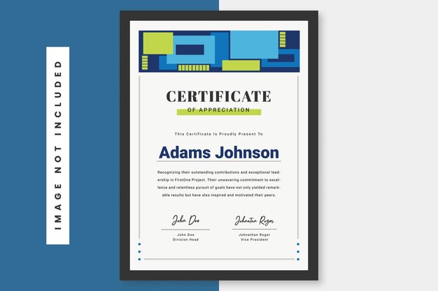 Modelo de diseño del certificado de aprecio