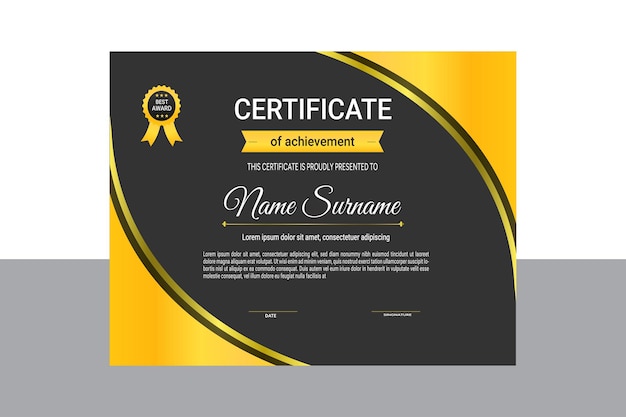 Modelo de diseño del certificado