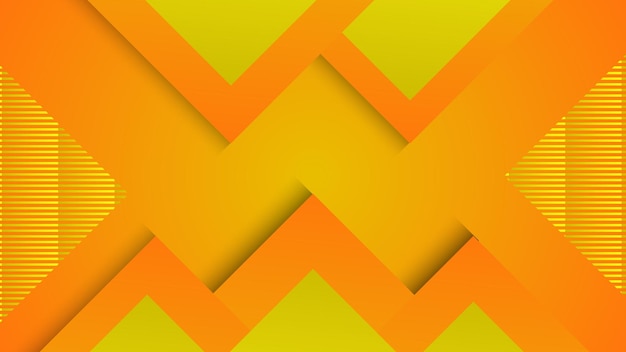 Modelo de diseño de colores de fondo de formas dinámicas abstractas con tema amarillo y naranja