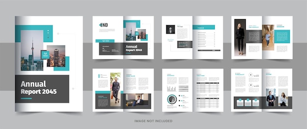 Modelo de diseño creativo del folleto del informe anual