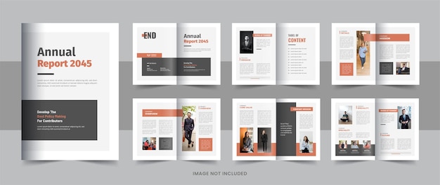 Modelo de diseño creativo del folleto del informe anual