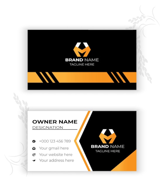 Modelo de diseño creativo de tarjetas de visita modernas