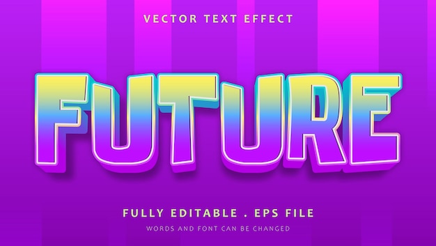 Modelo de diseño de efectos de texto editables de Gradiente Futuro Moderno