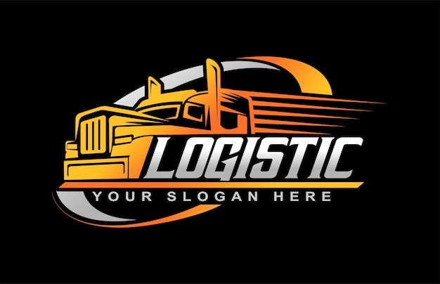 modelo de diseño de la empresa de carga expreso emblema del logotipo