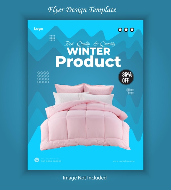 Modelo de diseño exclusivo y de calidad para folletos de productos de invierno