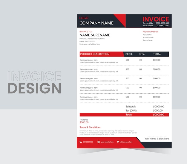 Modelo de diseño de factura