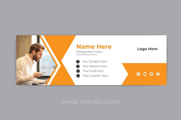 Modelo de diseño de firma de correo electrónico moderno para la identidad de marketing