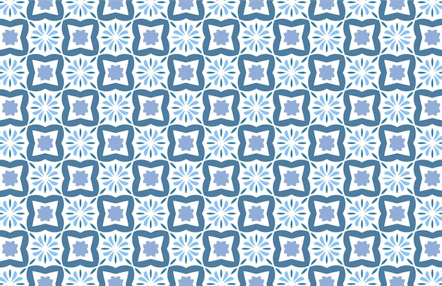 Modelo de diseño floral de color azul textil
