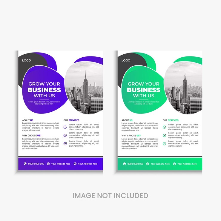 Modelo de diseño de folleto de crecimiento empresarial moderno