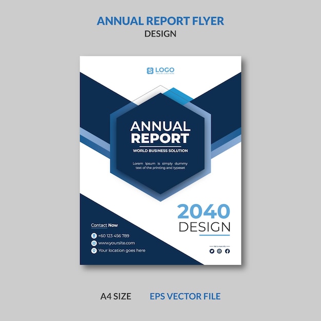 Modelo de diseño del folleto del informe anual de la EPS