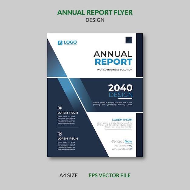 Modelo de diseño del folleto del informe anual de la EPS