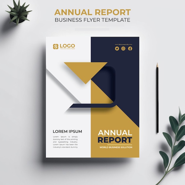 Modelo de diseño del folleto del informe anual