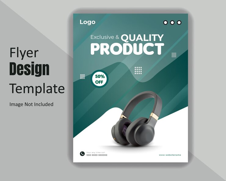 Modelo de diseño de folleto de producto exclusivo y de calidad