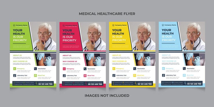 Modelo de diseño de folletos médicos y de atención médica