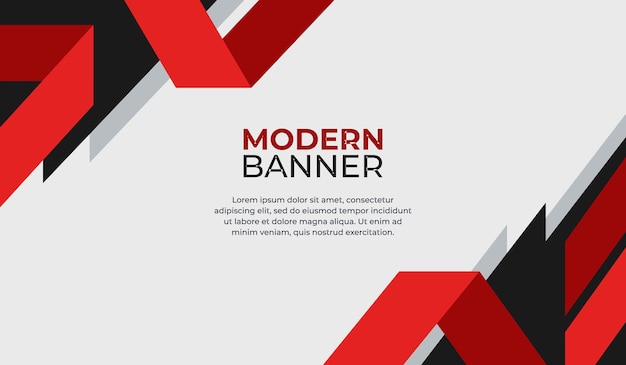 Modelo de diseño de fondo moderno con formas rojas