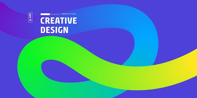 Modelo de diseño de fondo de onda de colores abstract Vector EPS