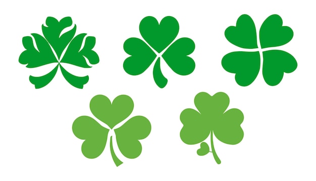 Modelo de diseño de icona de hoja de trébol del día de San Patricio