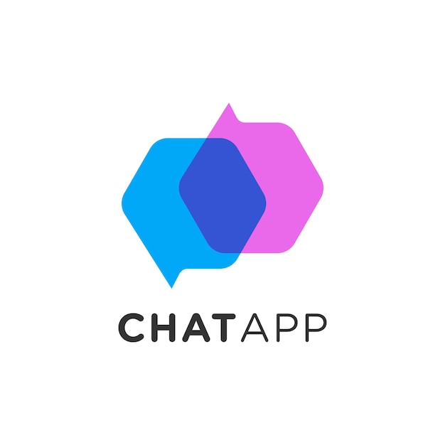 Modelo de diseño de icona del logotipo de Modern Chat Talk Consulting