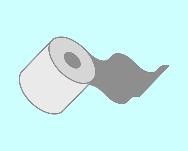 Modelo de diseño de icona de rollo o tubo de papel higiénico para wc Íconos de higiene de baño Toalla de limpieza de cocina Producto de rollo suave en blanco