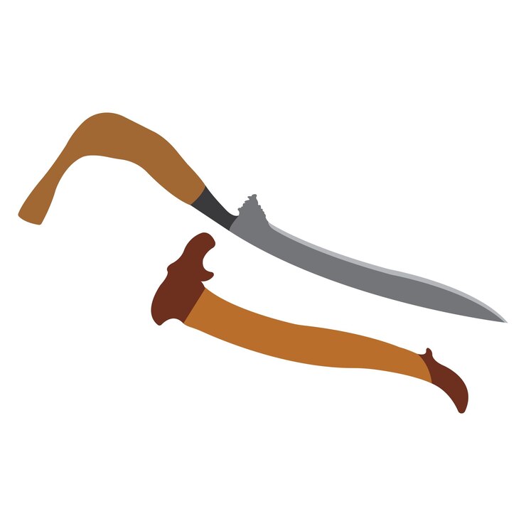 Vector modelo de diseño de ilustración vectorial de icona de rencong de armas tradicionales