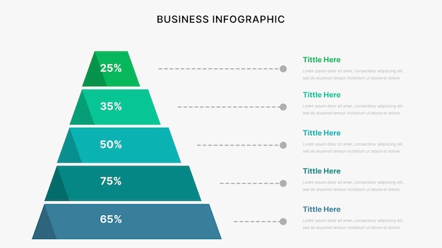 Vector modelo de diseño de infografías para el informe anual de vector