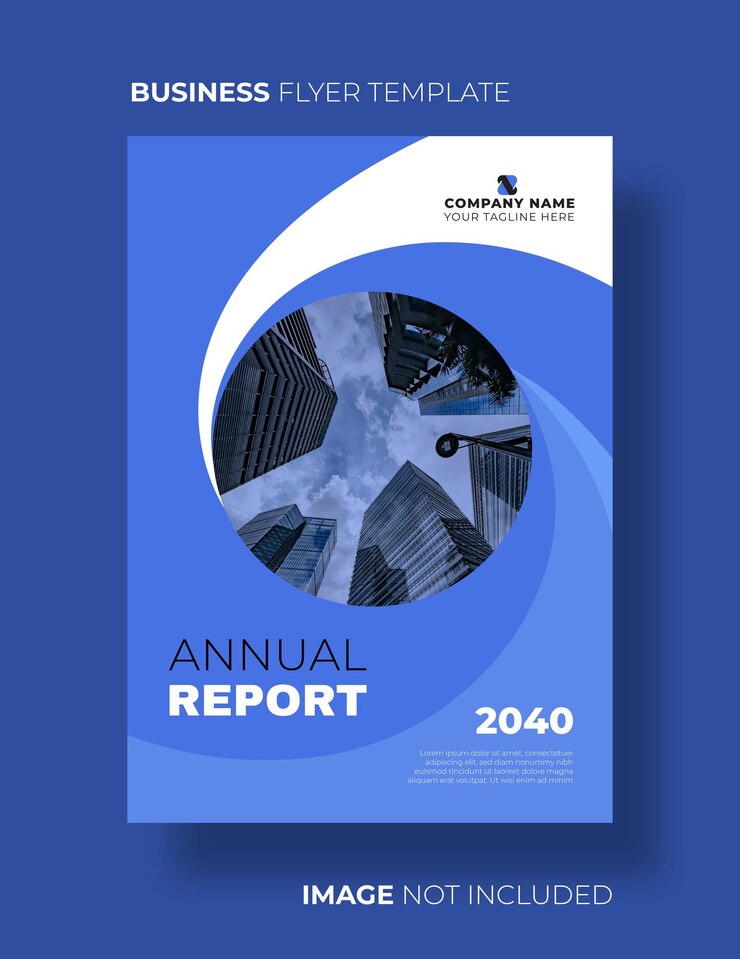 Vector modelo de diseño del informe anual abstracto