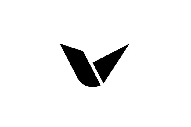 Modelo de diseño del logotipo de la carta V de bienes raíces