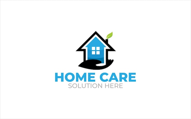 Modelo de diseño de logotipo del concepto de vector creativo de servicios de atención en el hogar