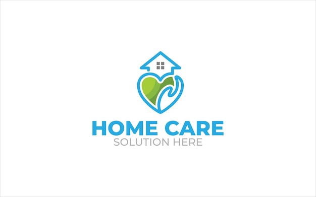 Modelo de diseño de logotipo del concepto de vector creativo de servicios de atención en el hogar
