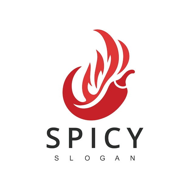 Modelo de diseño del logotipo de Hot Chili Spicy Pepper