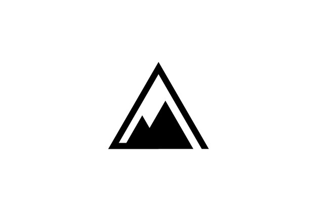 Modelo de diseño de logotipo de icono de colina profesional minimalista, increíble, creativo y de moda sobre un fondo blanco