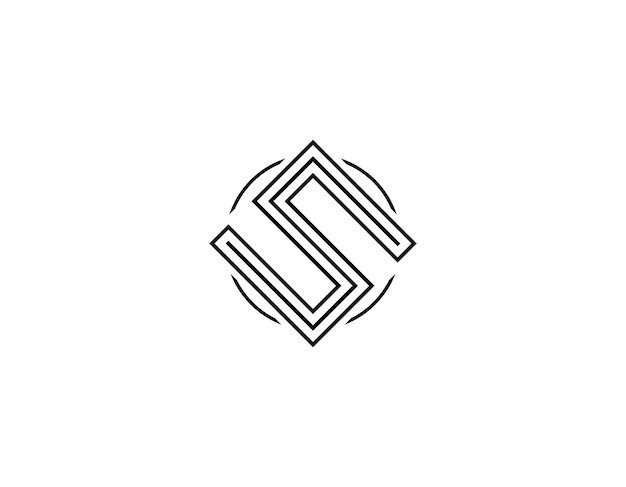 Modelo de diseño de logotipo de las iniciales modernas de la letra S