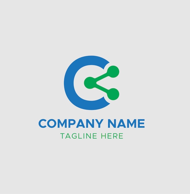 Modelo de diseño del logotipo de la letra C Tech