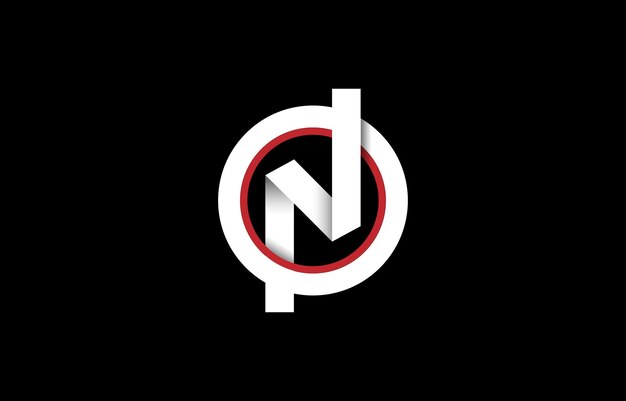 Modelo de diseño del logotipo de la letra O N