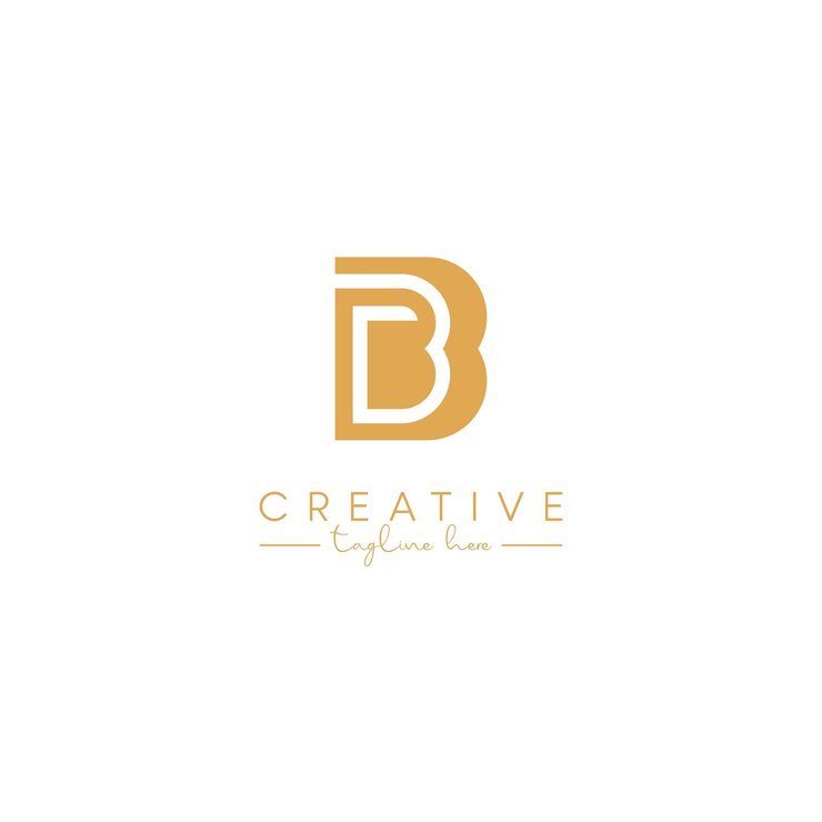 Vector modelo de diseño de logotipo de la letra única mínima b bb monograma iniciales logotipo de la empresa