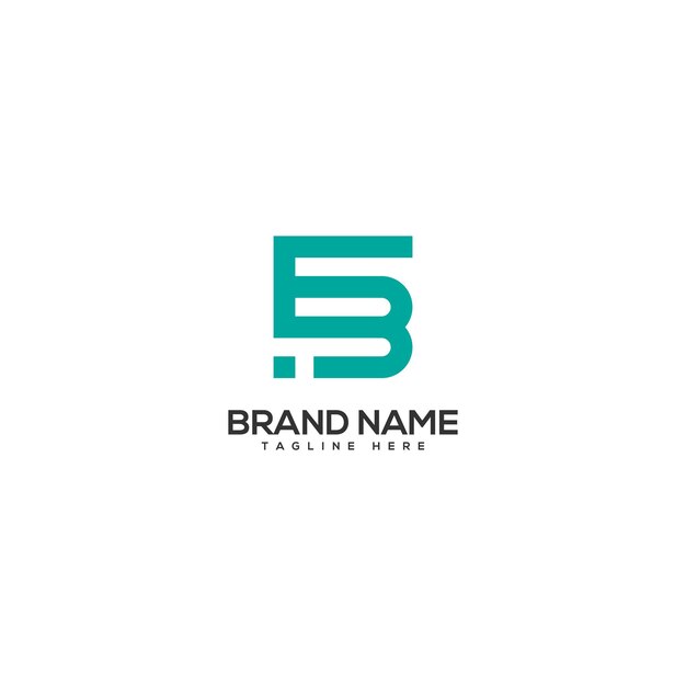 Modelo de diseño del logotipo de la letra única mínima EB BE monograma Iniciales Logotipo de la empresa