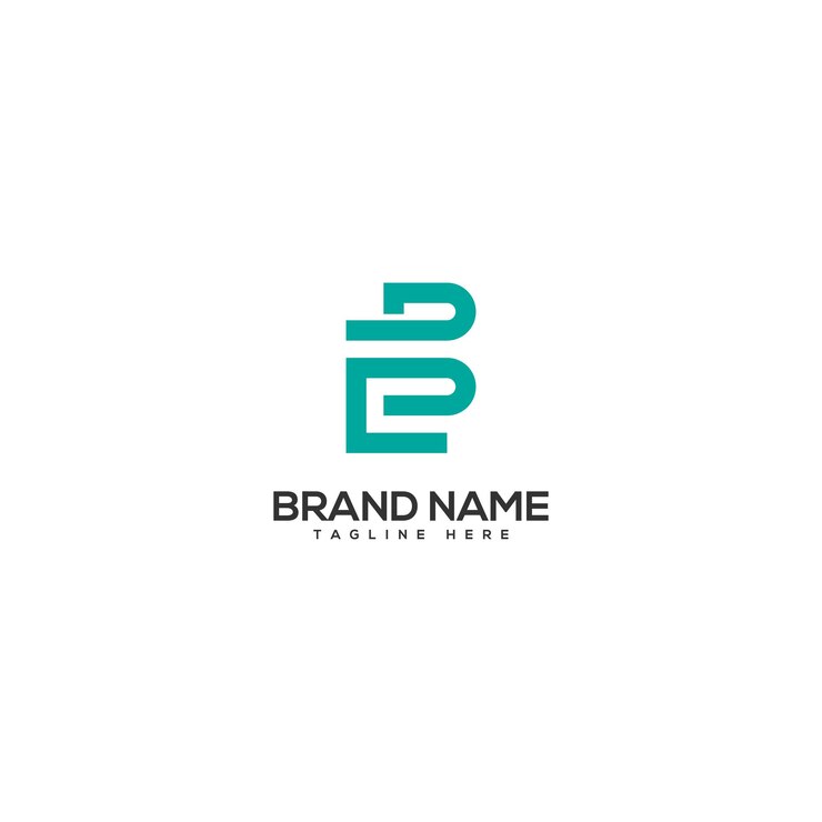 Vector modelo de diseño del logotipo de la letra única mínima eb be monograma iniciales logotipo de la empresa