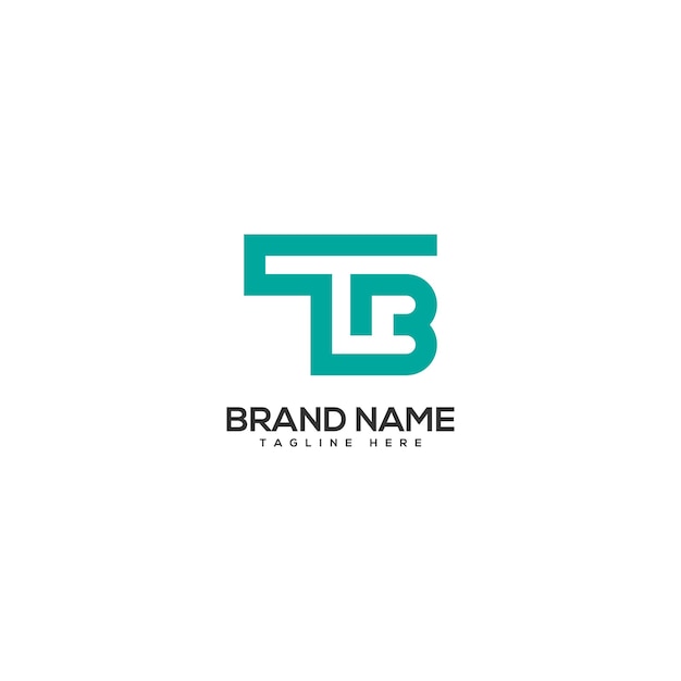 Modelo de diseño del logotipo de la letra única mínima TB BT monograma Iniciales Logotipo de la empresa