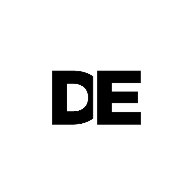 Modelo de diseño del logotipo de las letras D y E DE Logotipo basado en el monograma inicial mínimo
