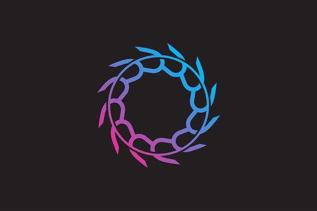 Modelo de diseño de logotipo de marca de círculo moderno