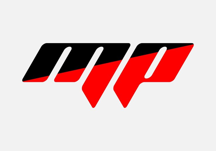 Vector modelo de diseño de logotipo moderno de letra mp